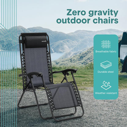 Adjustable Zero Gravity Chair Set - SLZGHTBBK78