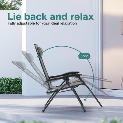 Adjustable Zero Gravity Chair Set - SLZGHTBGY32