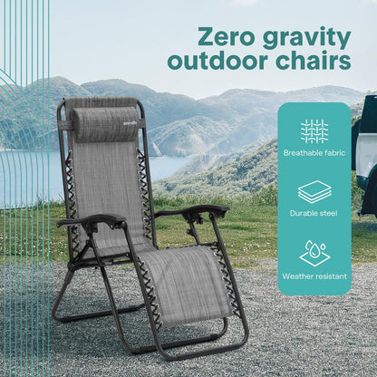 Adjustable Zero Gravity Chair Set - SLZGHTBGY32