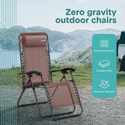 Adjustable Zero Gravity Chair Set - SLZGHTBRM65